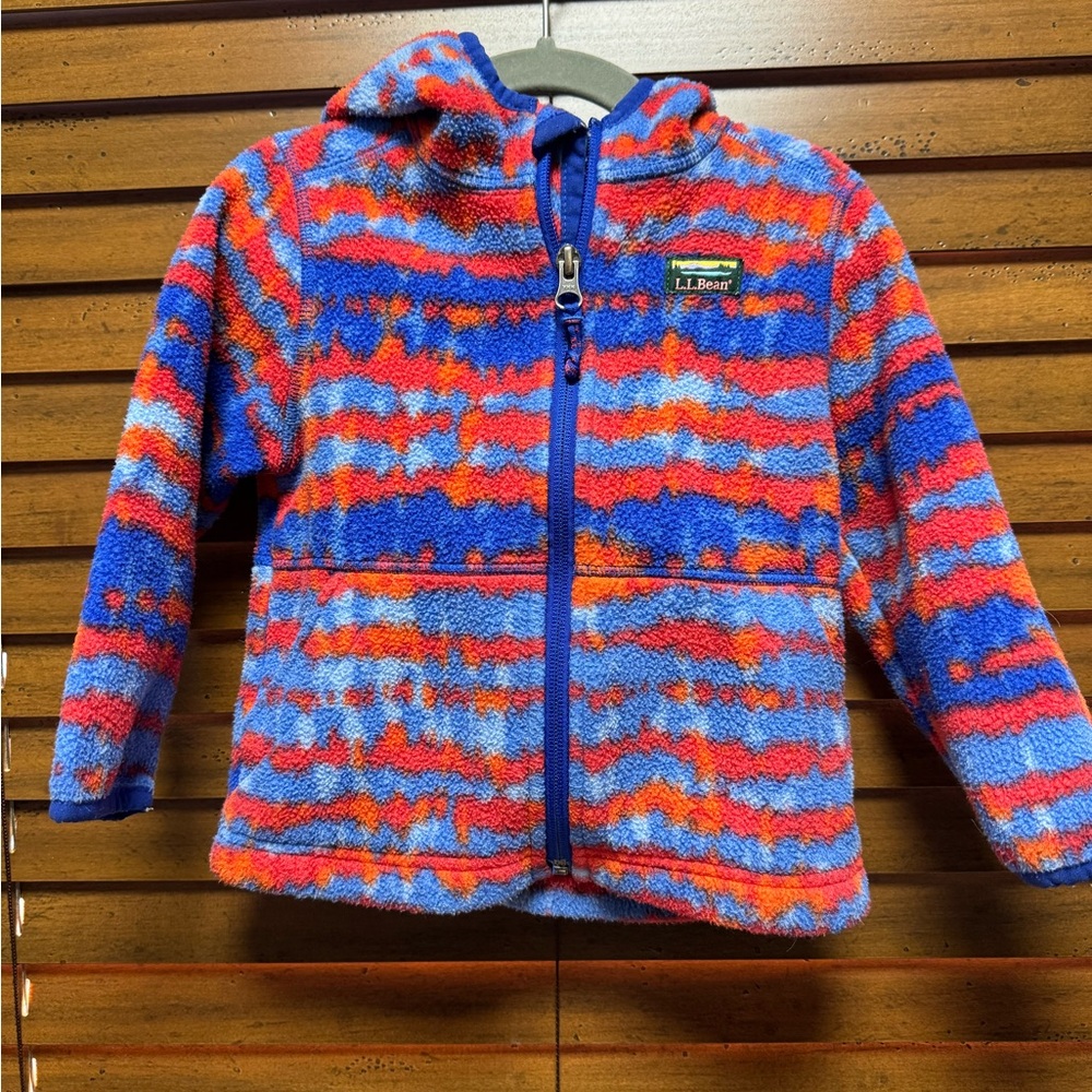 LL Bean Fleece Zip Up Hoodie Size 2T